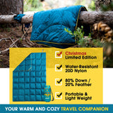 画像をギャラリービューアに読み込む, Christmas Series-4Monster lightweight camping Packable Down Puffy Blanket - Trellis Camping Blanket 4Monster 