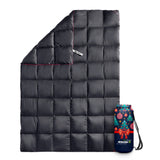 Load image into Gallery viewer, Christmas Series-4Monster lightweight camping Packable Down Puffy Blanket - Trellis Camping Blanket 4Monster Black 54”X80” 
