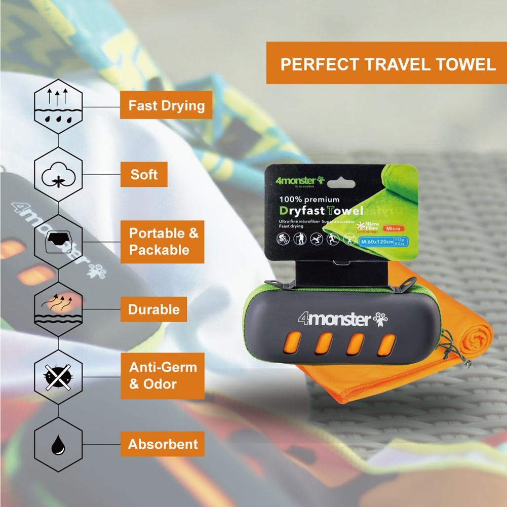 4Monster EVA Case 100% Polyester Microfiber Towel – 4monster outdoor